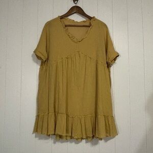 Gauzy Cotton Babydoll Dress size M